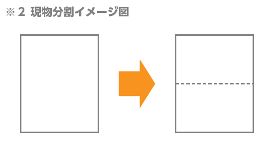 現物分割のイメージ図